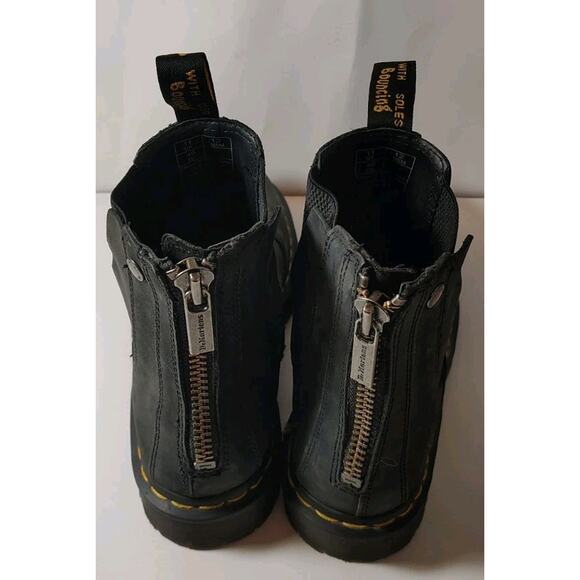 Dr Martens Boots Mens Size 12 Black Airwair Bouncing Soles Ankle Zippers Docs main image 5